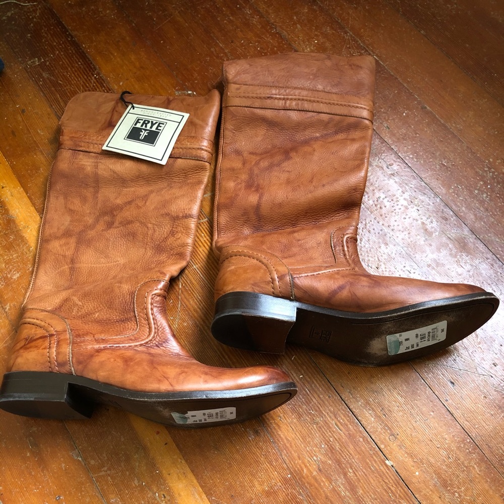 Leather Frye boots - never worn